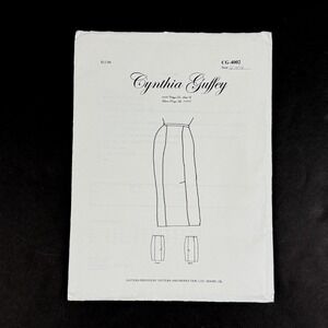 Vintage Cynthia Guffey Pencil Skirt UNCUT Sewing Pattern Women 12 14 16 CG-4002